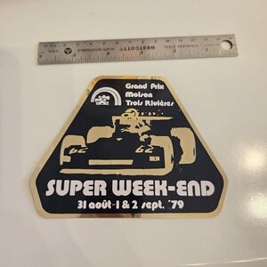 Vintage 1979 Grand Prix Molson De Trois-Rivières Racing Sticker